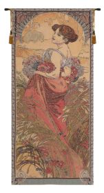 Mucha Summer I European Tapestry (size: H 61" x W 26")