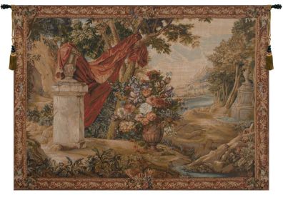Bouquet au Drape No People French Tapestry (size: H 58" x W 78")