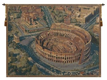 The Coliseum Rome Italian Wall Tapestry (size: H 24" x W 34")