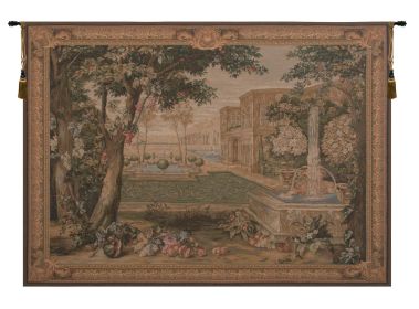 Verdure Fontaine  French Tapestry (size: H 41" x W 58")