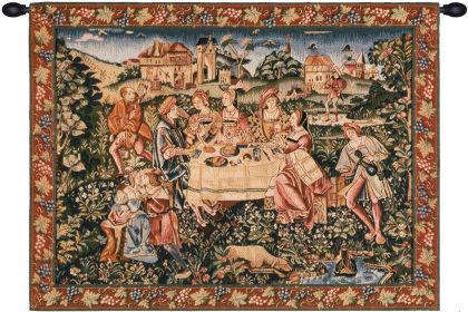The Feast French Tapestry (size: H 24" x W 31")