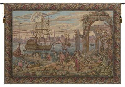 Mercanti I Italian Wall Tapestry (size: H 26" x W 41")