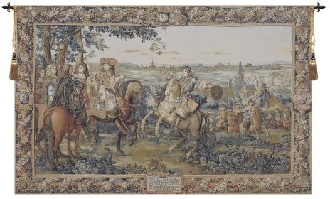 Louis XIV Belgian Tapestry Wall Art (size: H 116" x W 180")