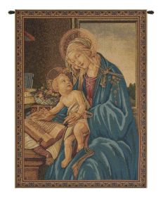 Madonna Del Libro Italian Wall Tapestry (size: H 27" x W 20")