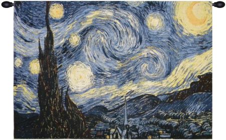 Starry Night Tapestry Wall Art (size: H 32" x W 45")