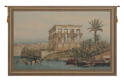 Temple of Philae Tapestry Wall Hanging (size: H 26" x W 40")