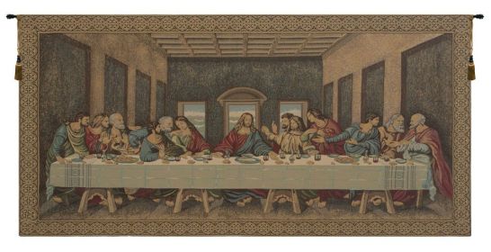 The Last Supper V Tapestry Wall Hanging (size: H 25" x W 52")