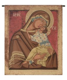 Icon Madonna Italian Wall Tapestry (size: H 17" x W 12")