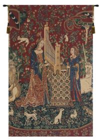 Lady and the Organ III  Tapestry (size: H 33" x W 21")