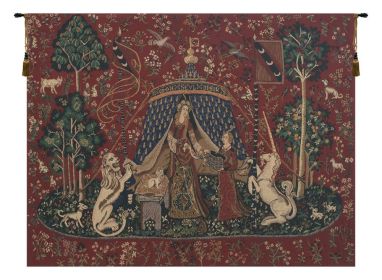 Lady and the Unicorn Tapestry (size: H 52" x W 69")