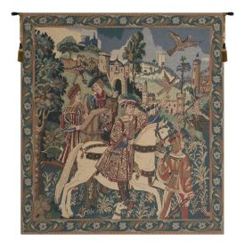 Falcon Hunt Tapestry (size: H 69" x W 56")