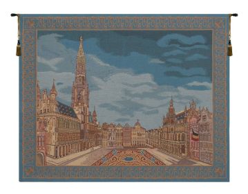 Brussels Place Bleu  Tapestry (size: H 17" x W 22")