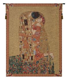 Klimt's Kiss Tapestry (size: H 33" x W 23")