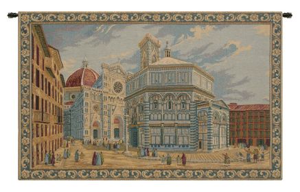 Duomo e Battistero Firenze Italian Wall Tapestry (size: H 16" x W 25")