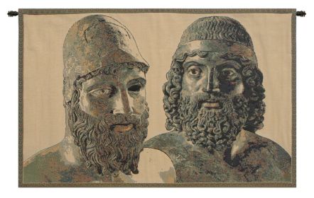 Bronzi di Riace Italian Wall Tapestry (size: H 17" x W 25")