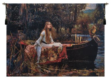 Lady of Shalott Belgian Tapestry Wall Art (size: H 37" x W 50")