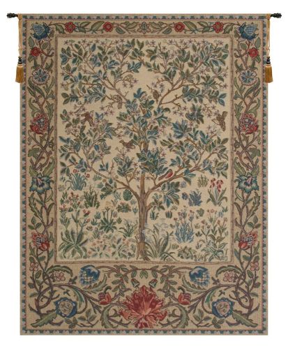 The Tree of Life Beige Tapestry