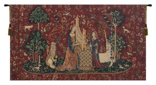 The Lady and the Organ II Tapestry (size: H 28" x W 51")