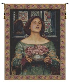 Offering the Roses Italian Wall Tapestry (size: H 34" x W 24")