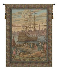 The Galleon I Italian Wall Tapestry (size: H 34" x W 28")