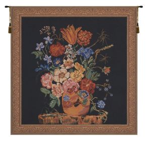 Verendael Terra Cotta Black Tapestry (size: H 23" x W 21")
