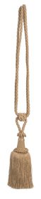 Chelsea Beige Tapestry Tassel (size: H 24" x W 3")