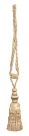Evelyn Gold Tapestry Tassel (size: H 11" x W 3")