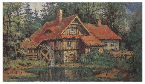 Mill House Stretched Wall Tapestry (size: H 15" x W 26")