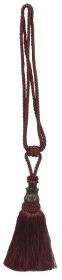 Elegance Burgundy Tapestry Tassel (size: H 30" x W 3")