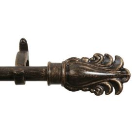 Fancy Feather Antique Black 48-108 Tapestry Rod (size: H 48" x W 108")